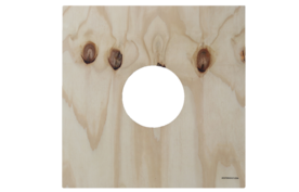 Achterhout 590x590mm Multiplex 9mm sparingsmaat 83-240mm