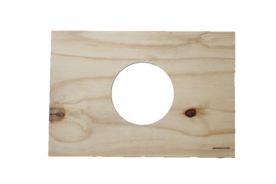 Achterhout 590x400mm Multiplex 9mm sparingsmaat 83-240mm