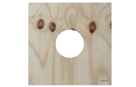 Achterhout 590x590mm Multiplex 9mm sparingsmaat 83-240mm