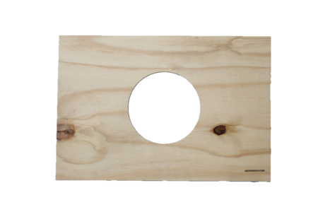 Achterhout 590x400mm Multiplex 9mm sparingsmaat 83-240mm