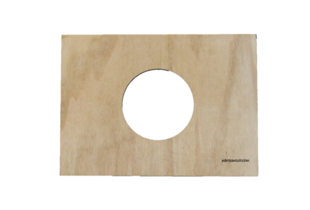 Achterhout 290x400mm Multiplex 9mm sparingsmaat 83-240mm