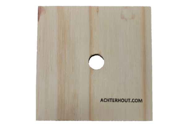 Achterhout 150x150x9mm multiplex met sparing 20mm (20 stuks) 
