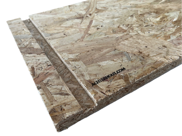 Achterhout Systeemwand 595x200mm OSB 18mm met groef