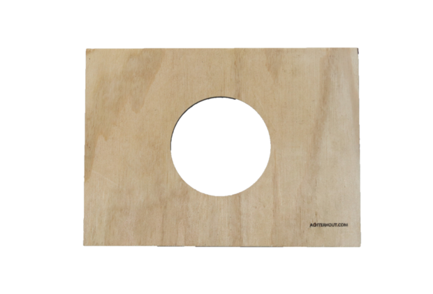 Achterhout 290x400mm Multiplex 9mm sparingsmaat 83-240mm